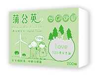 台灣第一張「碳標籤」&「環保標章」雙認證蒲公英環保擦手紙